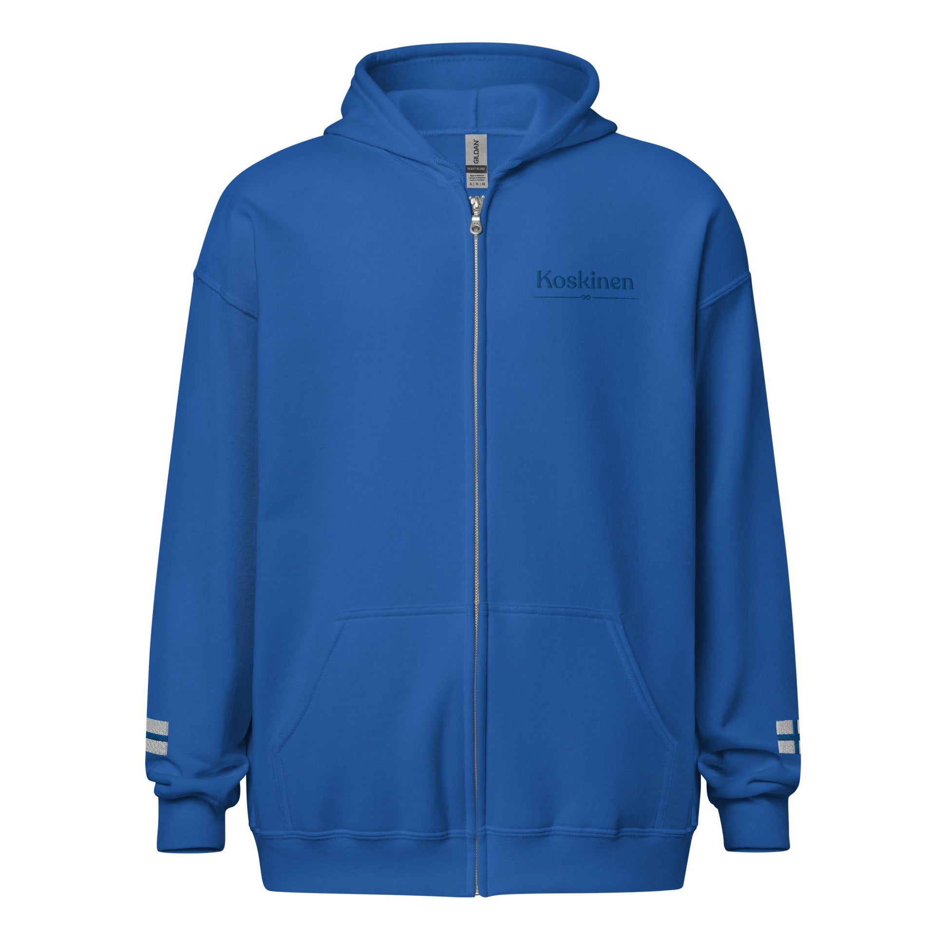 Front Koskinen Family Crest Unisex Heavy Blend Zip Hoodie Hoodie #MzKittyz #NikkiDKatArt