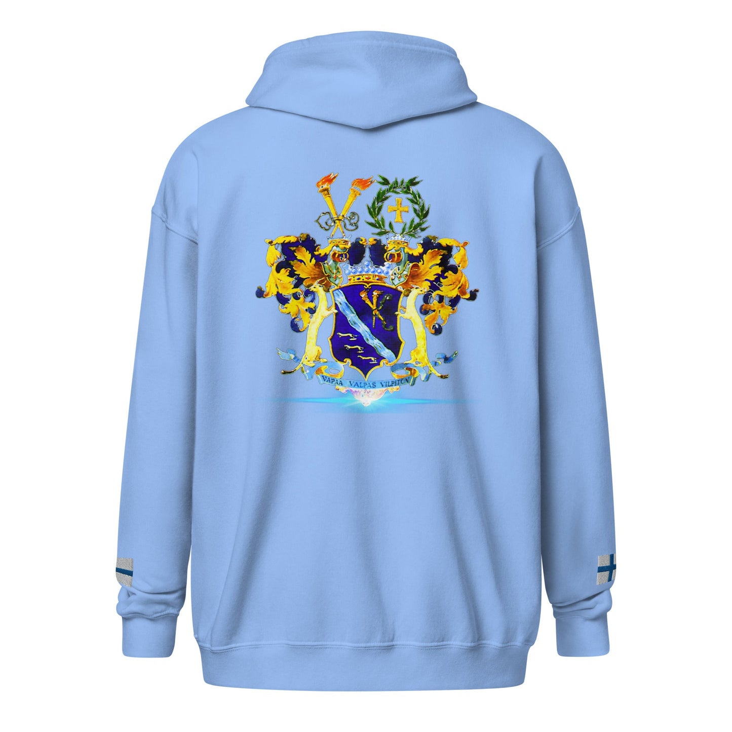 Front Koskinen Family Crest Unisex Heavy Blend Zip Hoodie Hoodie #MzKittyz #NikkiDKatArt