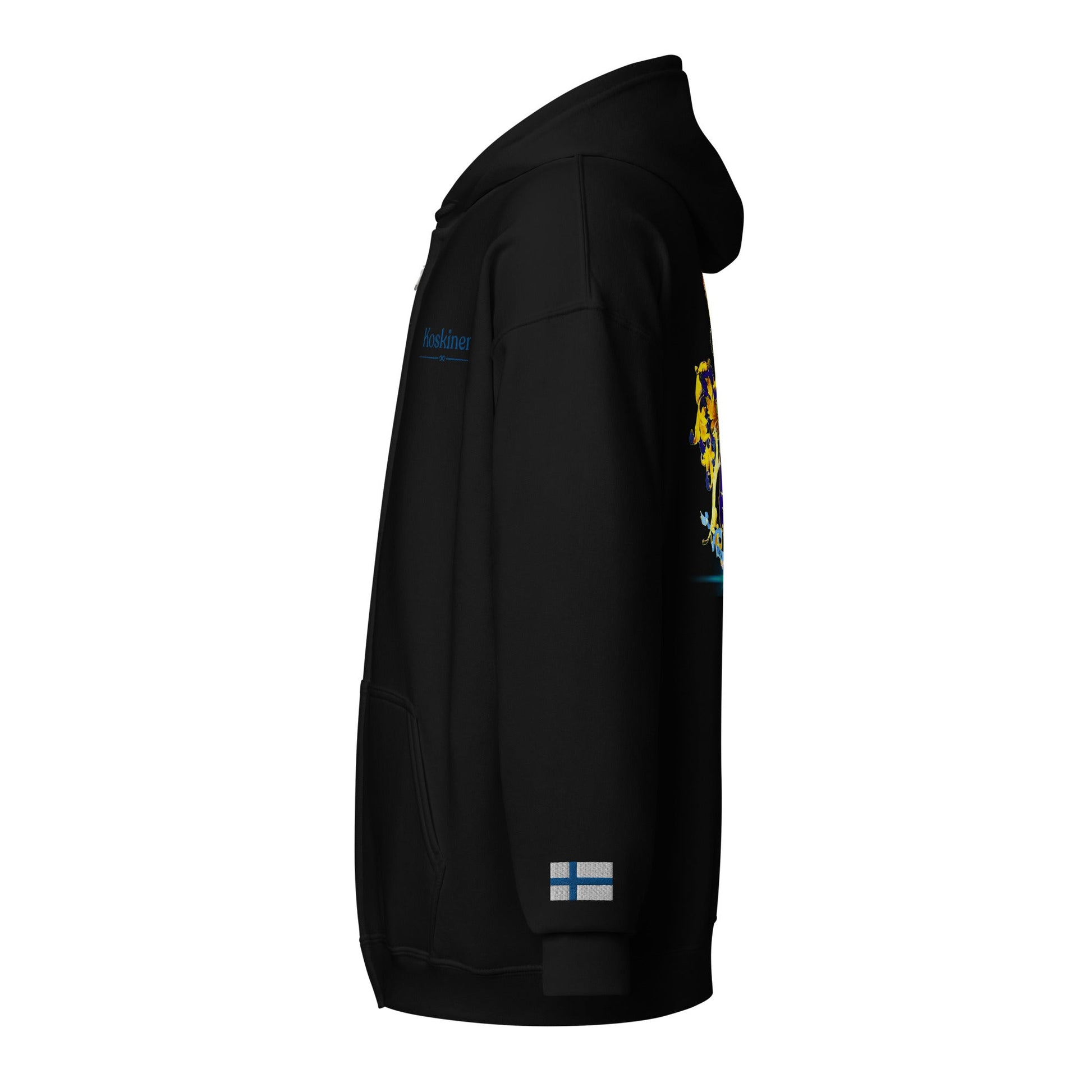 Front Koskinen Family Crest Unisex Heavy Blend Zip Hoodie Hoodie #MzKittyz #NikkiDKatArt