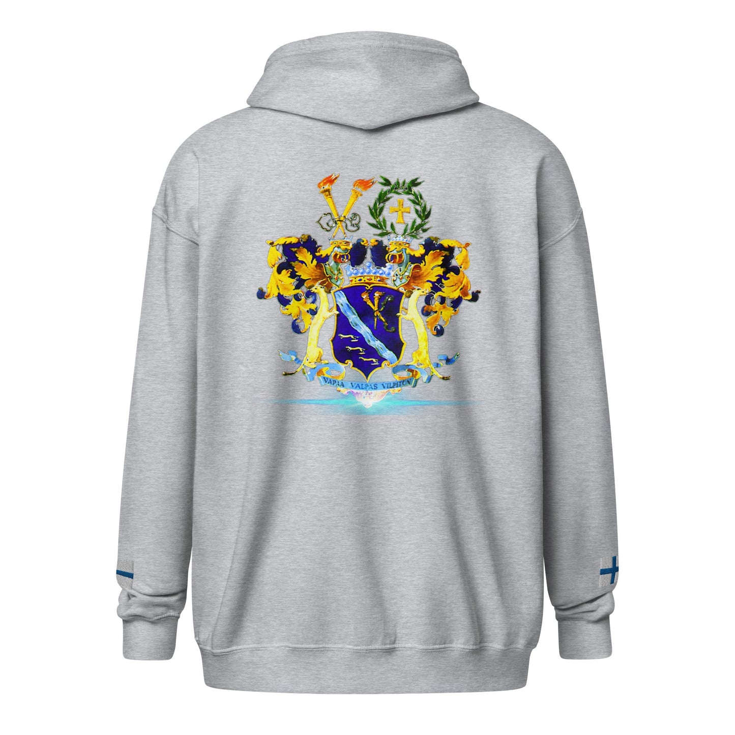 Front Koskinen Family Crest Unisex Heavy Blend Zip Hoodie Hoodie #MzKittyz #NikkiDKatArt