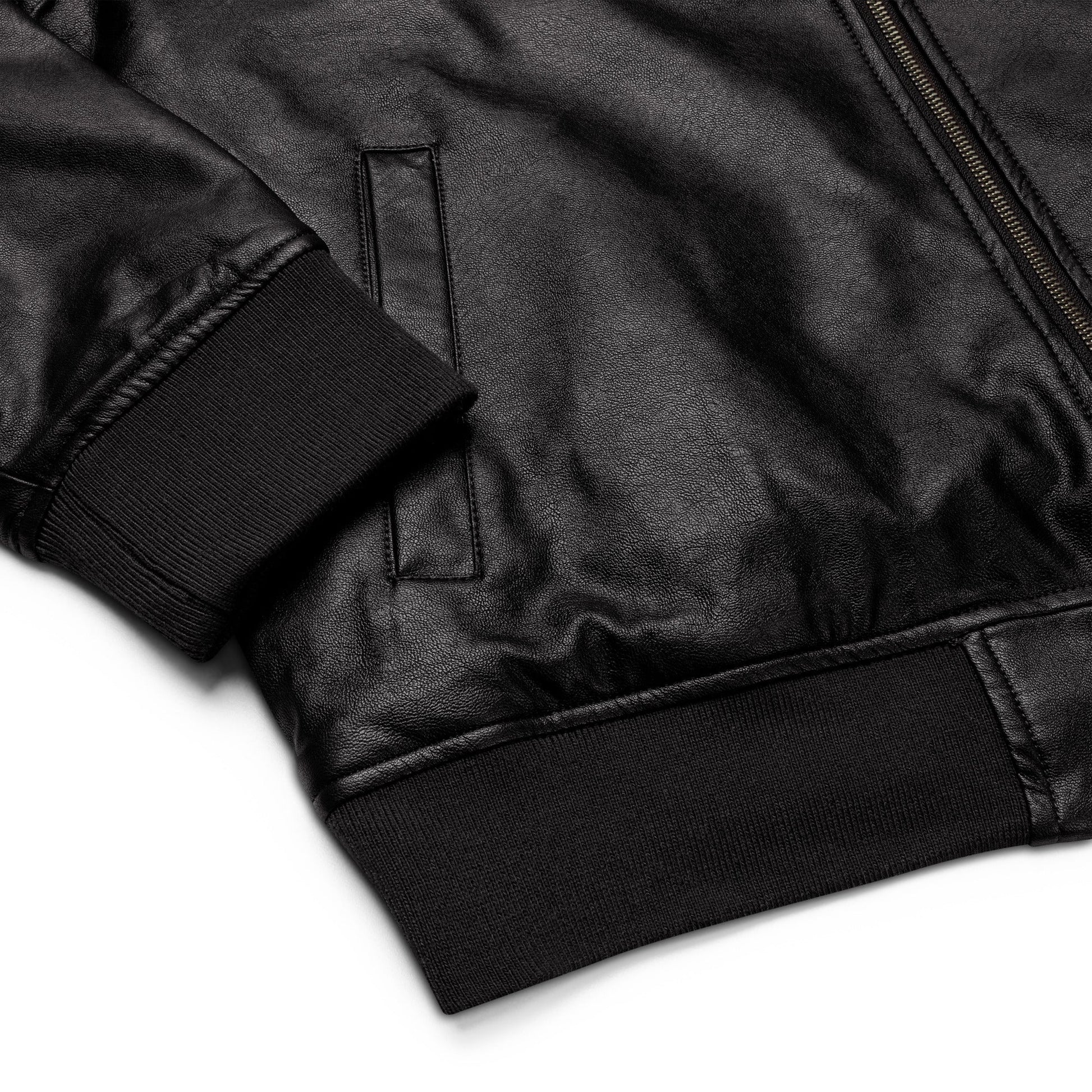 Front Kross Kolours Cross - Mz Kittyz Koz Limited Edition, Unisex, Leather Bomber Jacket - Eco Friendly #MzKittyz #NikkiDKatArt