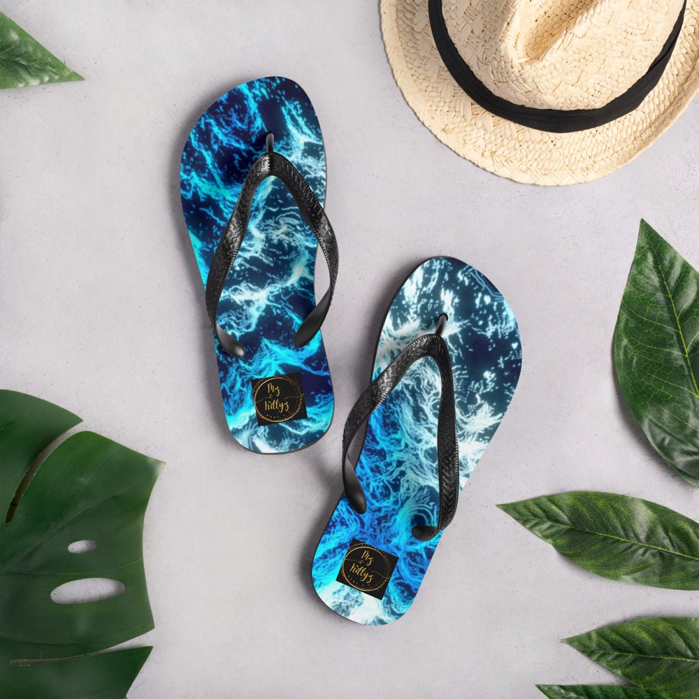 Top w/accessories Oceanic , aves - Unisex Flip-Flops Flip Flops #MzKittyz #NikkiDKatArt