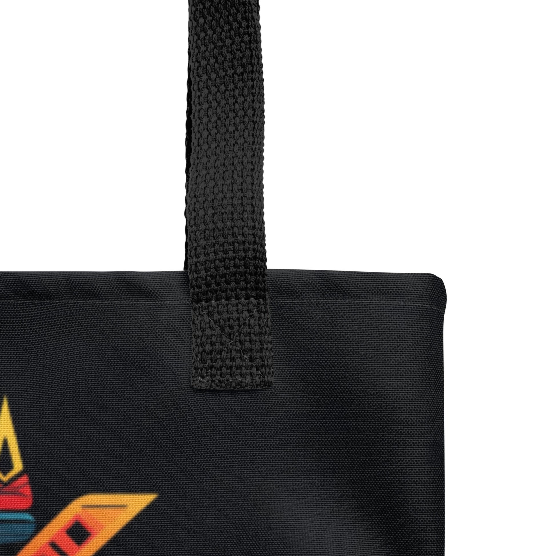 Front Tribal Cross Fire Tote Bag - All Over Print Tote Bag #MzKittyz #NikkiDKatArt